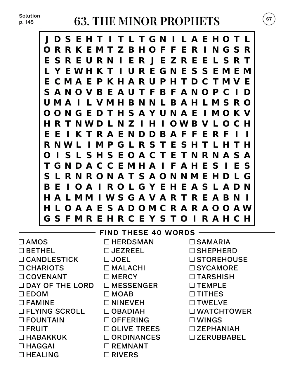 Puzzle 63: The Minor Prophets