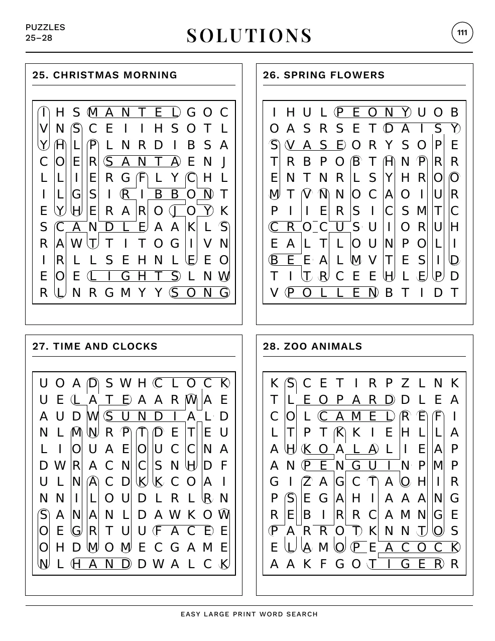 A page of solutions from the back of the book