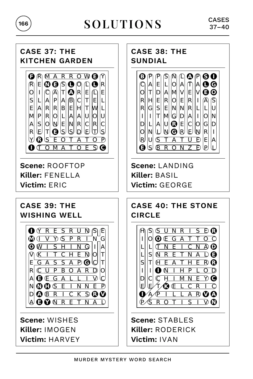 A page of solutions from the back of the book
