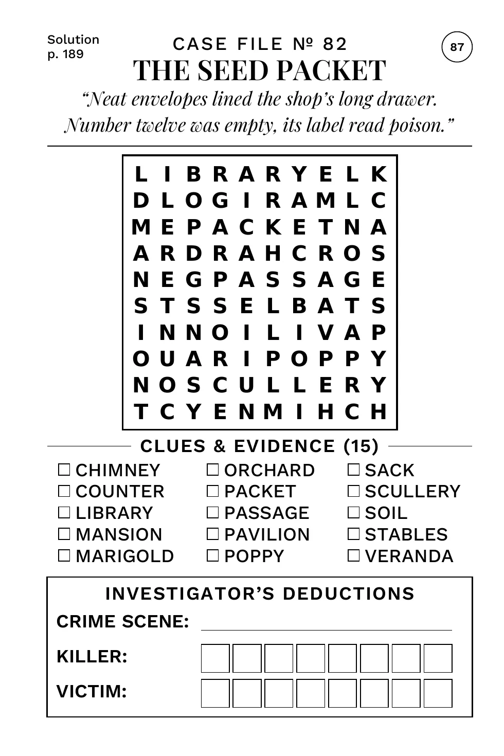 Puzzle 82: The Seed Packet