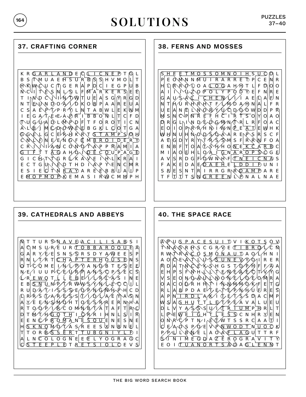 A page of solutions from the back of the book