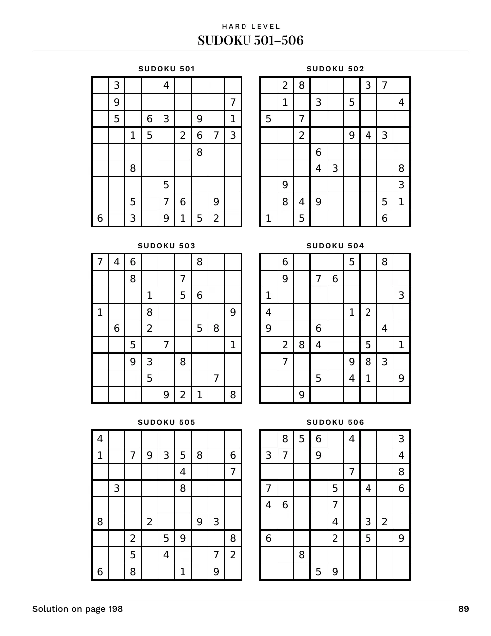 Puzzle 501: Hard