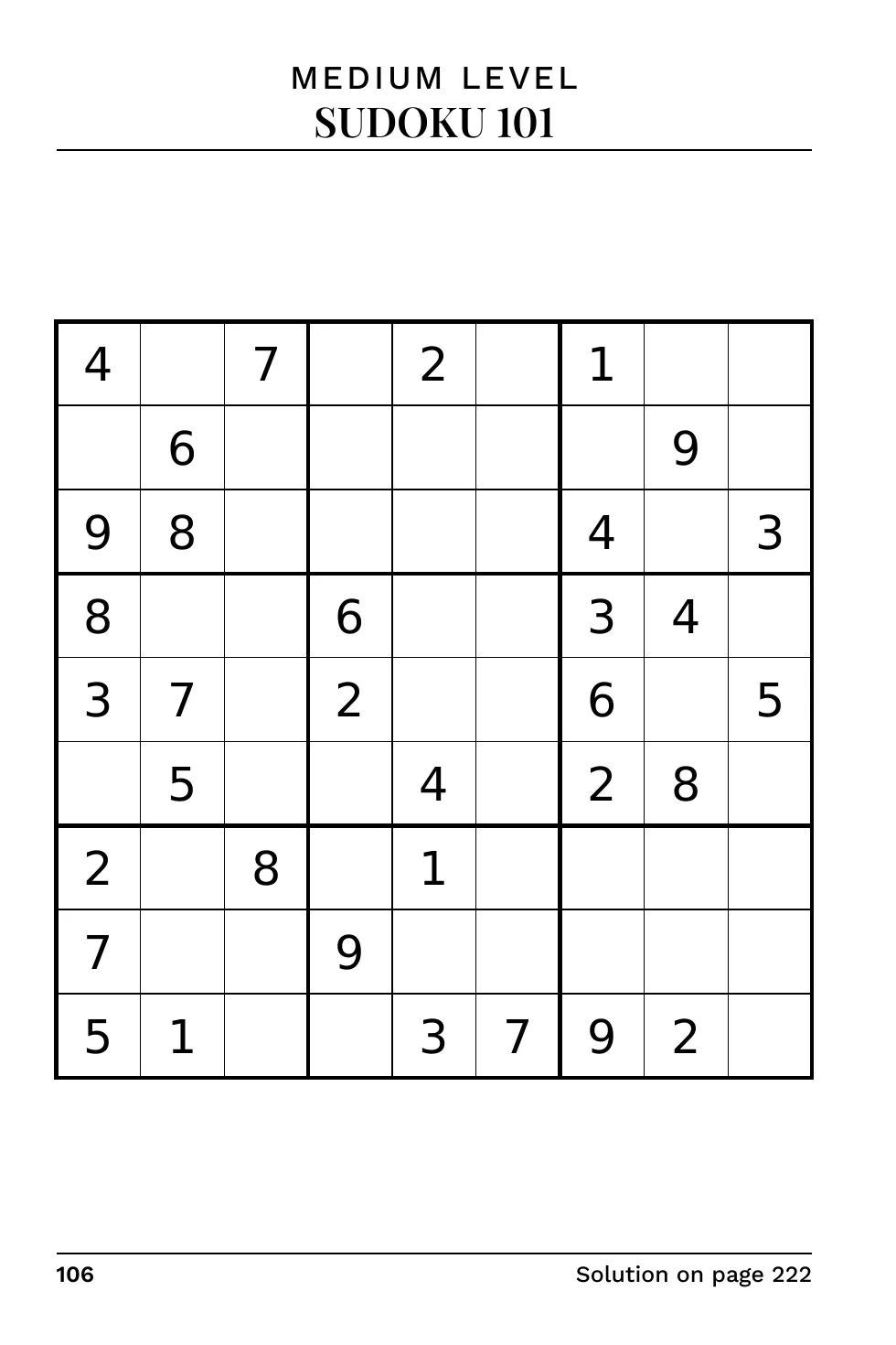 Puzzle 101: Medium
