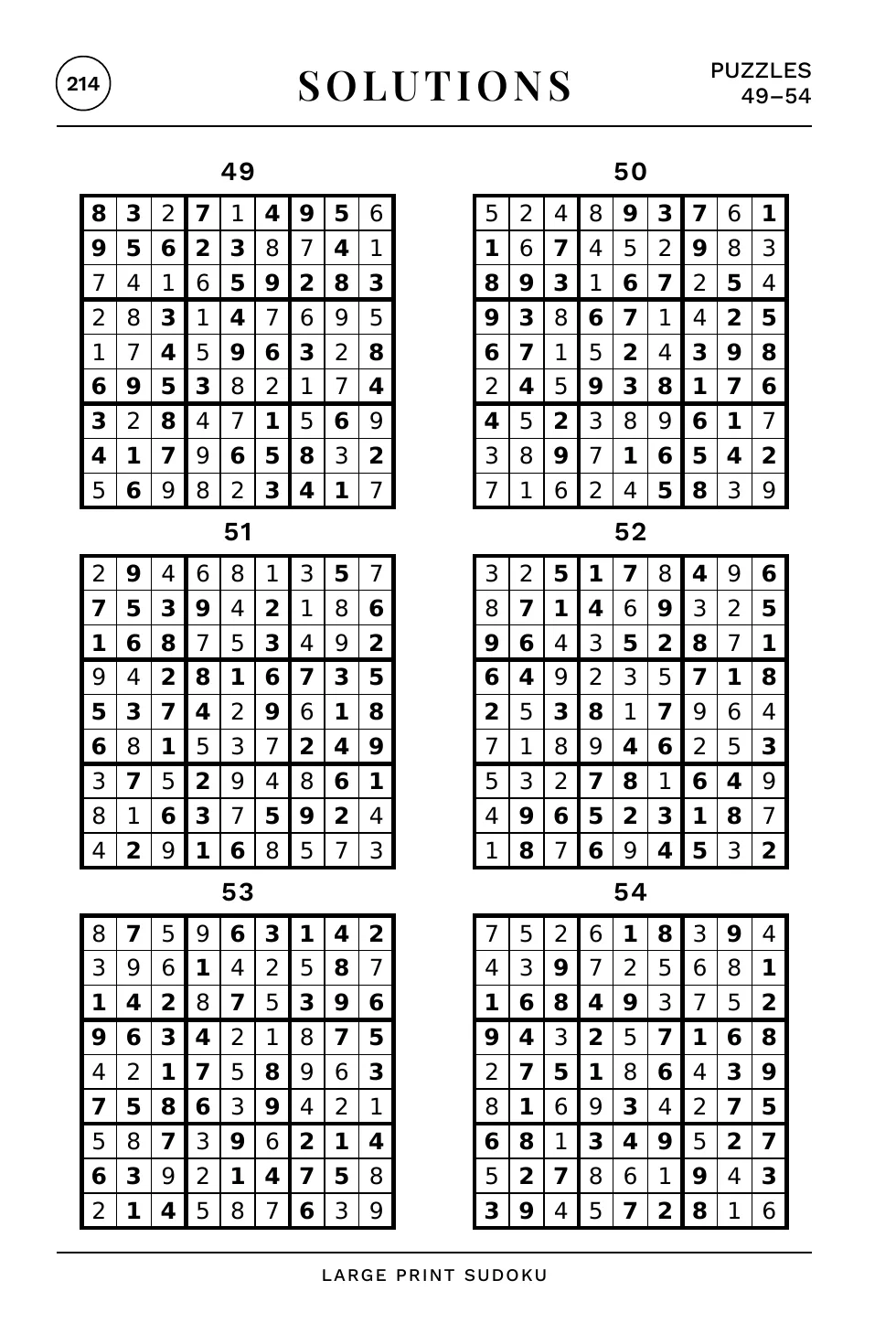 A page of solutions from the back of the book